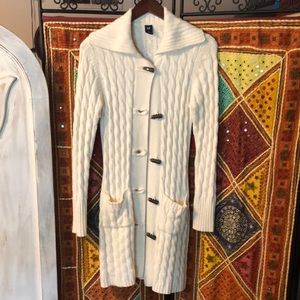 Gap cable knit sweater coat